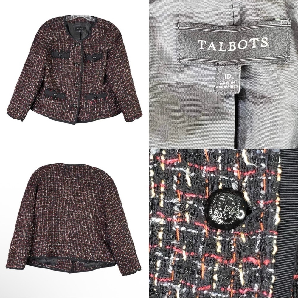 TALBOTS Wool Tweed Sheath Set Dress and Jacket . Chanel Inspired